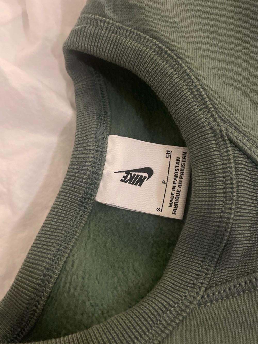 Nike Olive / Sage green fleece crewneck